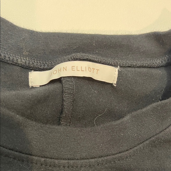 John Elliott JOHN Rib Mini Dress Black Short Sleeve Bodycon Dress - Picture 3 of 9